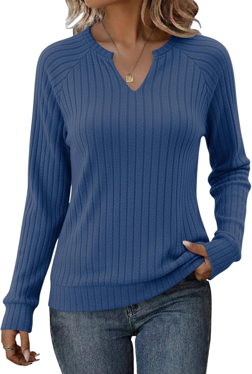 Damestrui voor de winter, elegant, sweatshirts voor dames, zonder capuchon, V-hals, lange mouwen, casual, comfortabel, herfst, mode