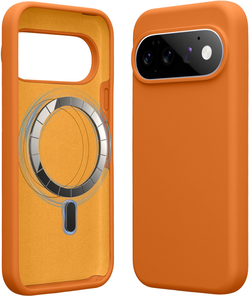kwmobile telefoonhoesje geschikt voor Google Pixel 11 / Pixel 11 Pro - Hoesje met magneet compatibel met MagSafe - Smartphone case in fruitig oranje