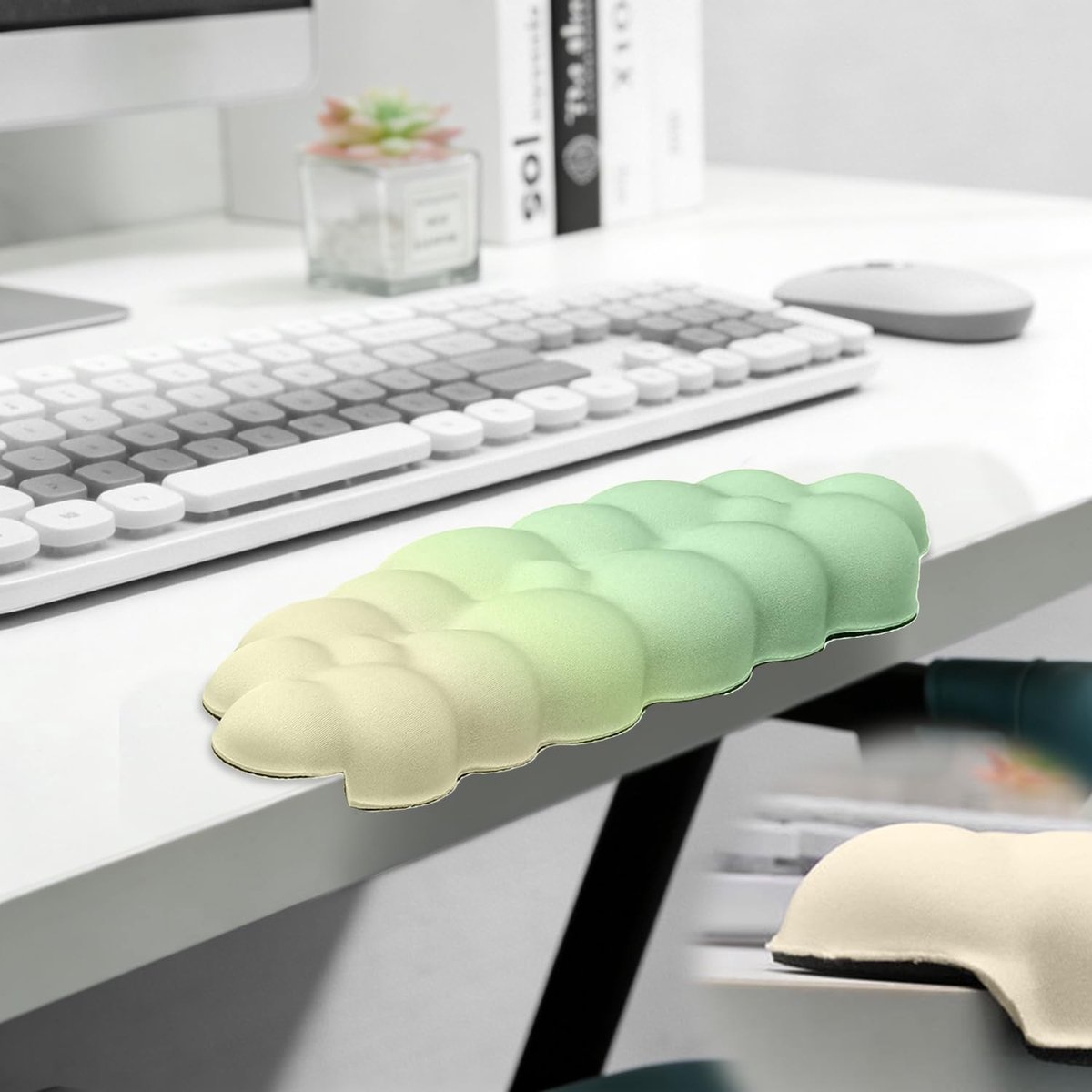 Ergonomische Polssteun voor Toetsenbord, L-vormig Traagschuim, Antislip Armsteun voor Kantoor en Gaming