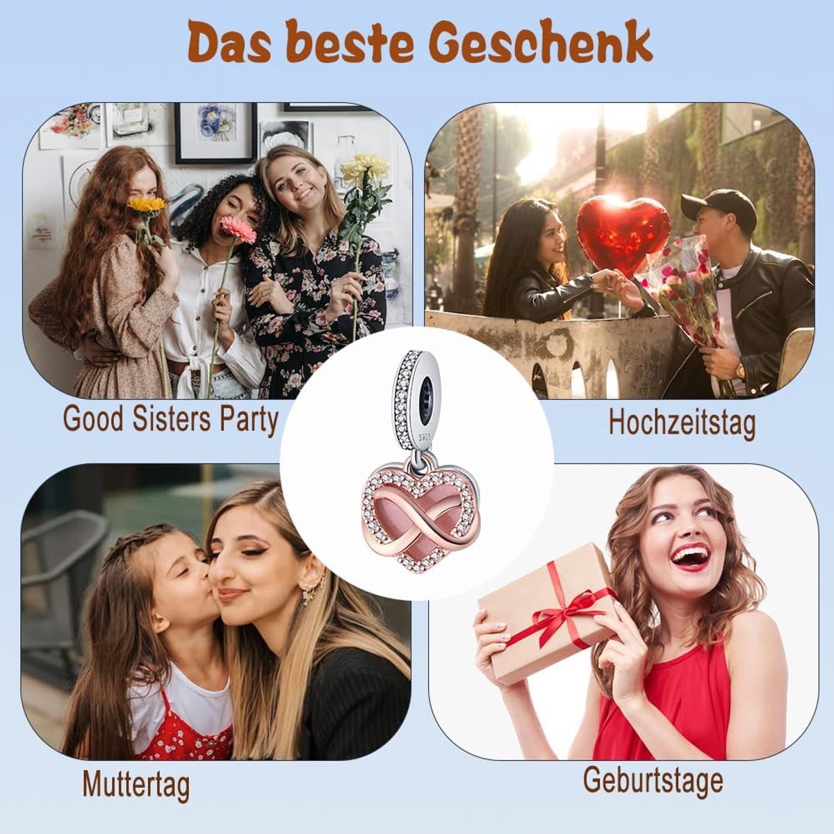 925 Sterling zilveren bedeltje past op Pandora Armbanden Ketting, Hangers DIY Sieraden Gift Voor Vrouwen (met een Spacer Bead Charms) — cadeau in Sieraden - foto 5