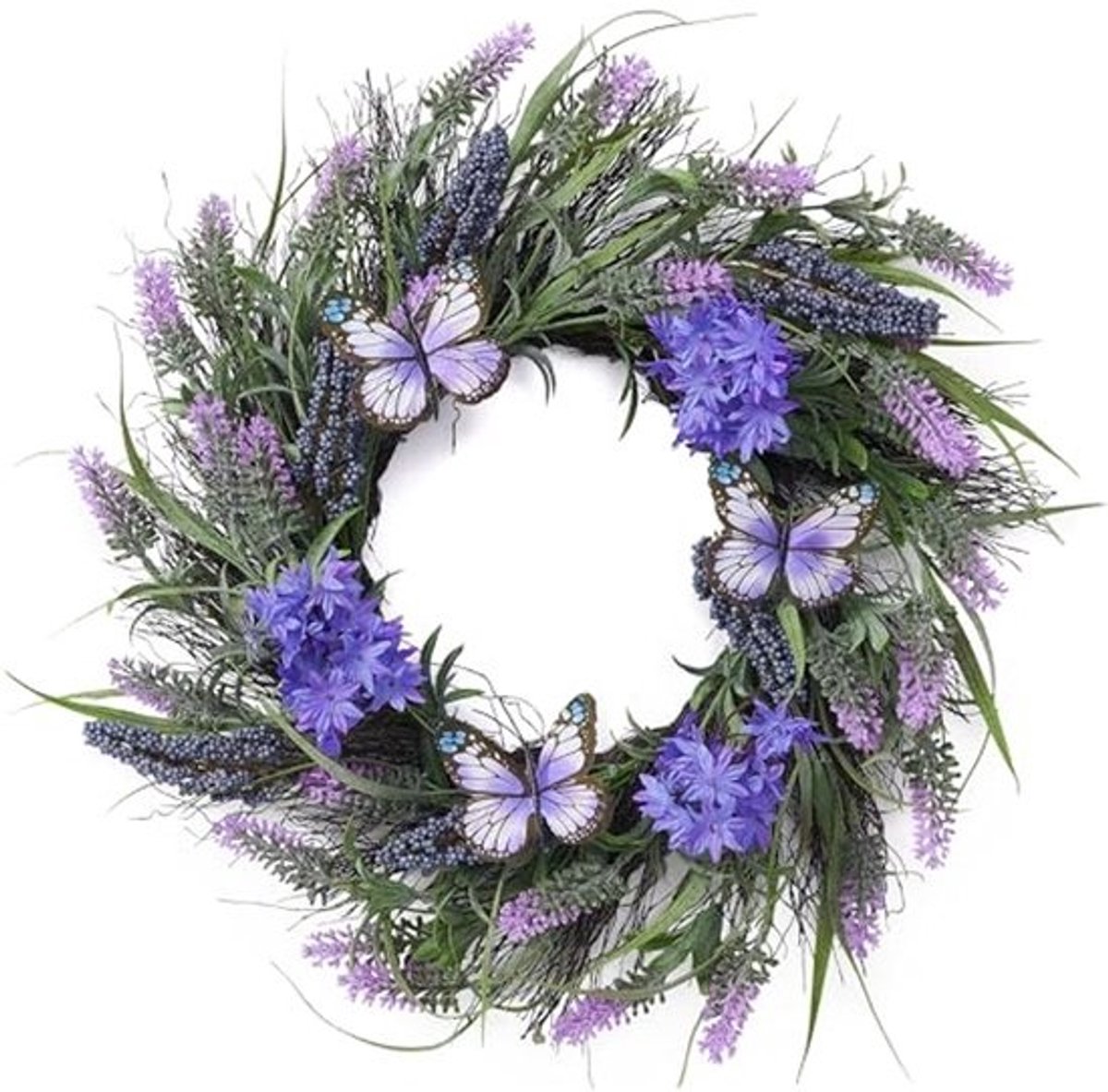 Kunstmatige Lavendel Bloemkrans Ø 45cm - Perfecte Decoratie voor Deuren, Bruiloften en Feesten