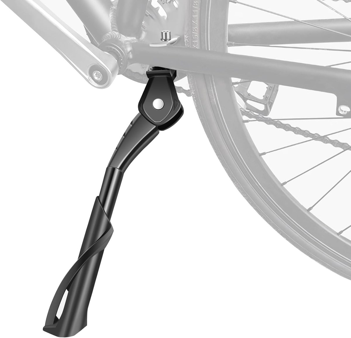 Hoogte verstelbare fietsstandaard, 24-29 inch, stabiele fietsstandaard, antislip zijstandaard, voor mountainbikes, e-bikes, stadsfietsen, maximale belasting 35 kg