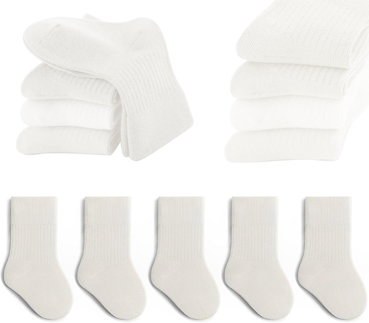 5 Paar Peuter Crew Sokken Zachte Katoenen Elastische Solid Kleuren voor Baby kinderen Jongens Meisjes