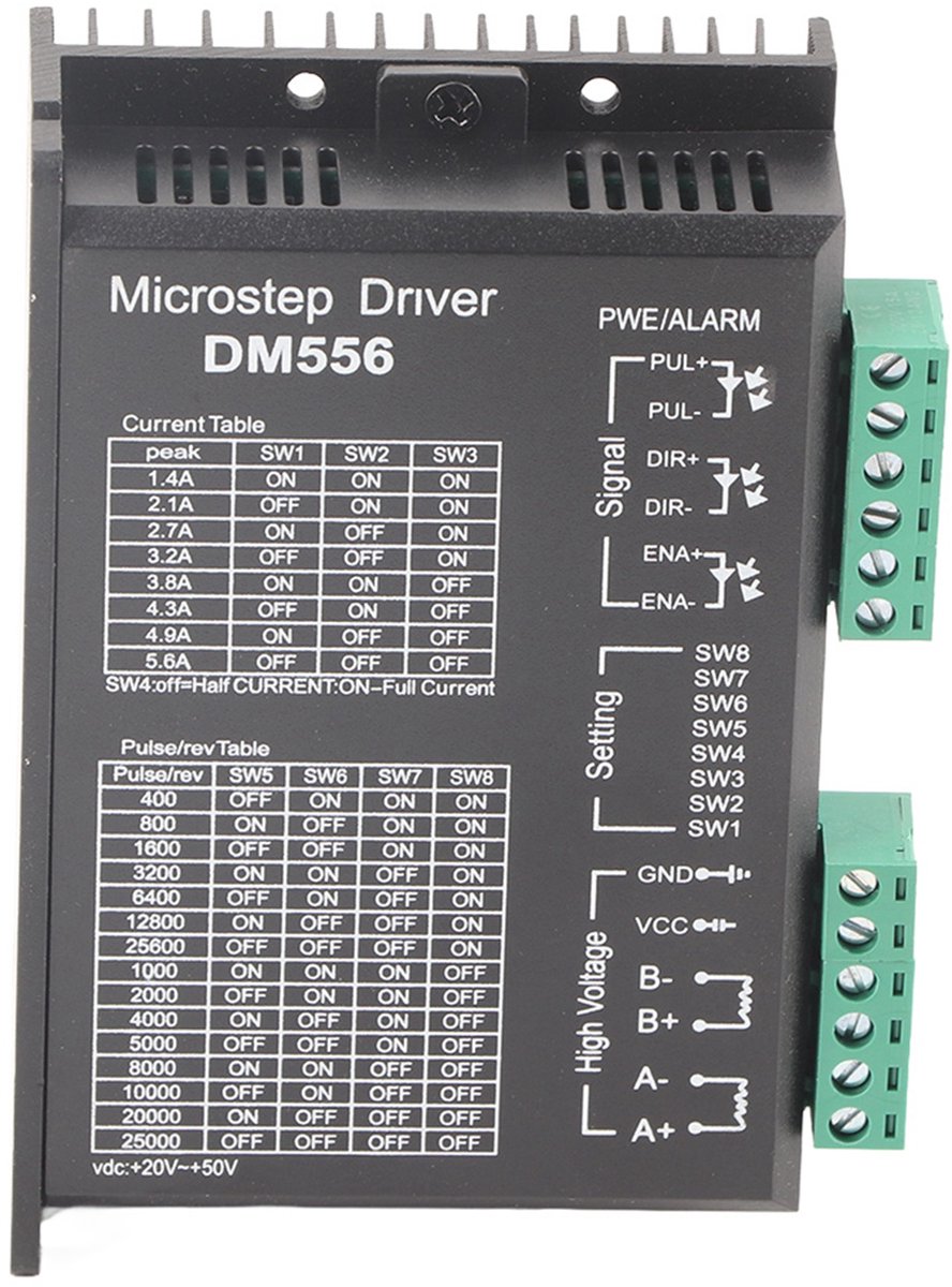 DM556 stappenmotordriver voor 42 mm en 57 mm stappenmotoren