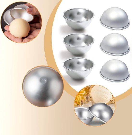 Bom Vormen, 16 stuks zeepmalen, Wady metalen mallen voor DIY bad bom maken — afbeelding 3