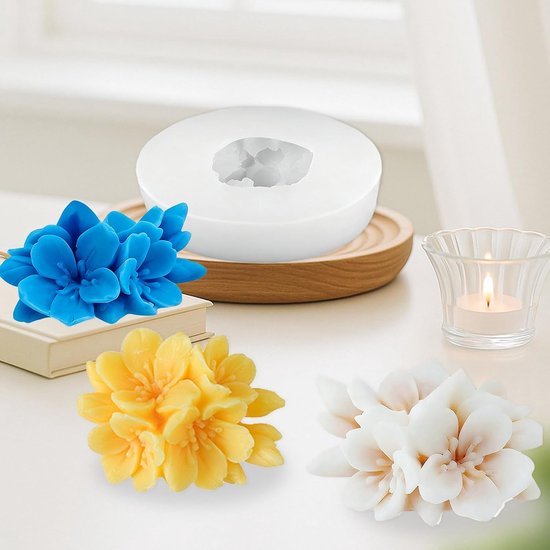 3D kersenbloesem siliconen vorm doe-het-zelf kaarsen zeep epoxyhars gietvorm bouwset bloemvorm handwerk knutselen thuis — afbeelding 5