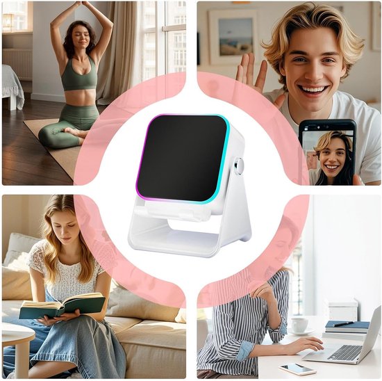 Telefoon met inductie-luidspreker, draadloos, klapstation, licht, houder voor 10 W, verjaardag, kantoor, reizen, Ho — afbeelding 5
