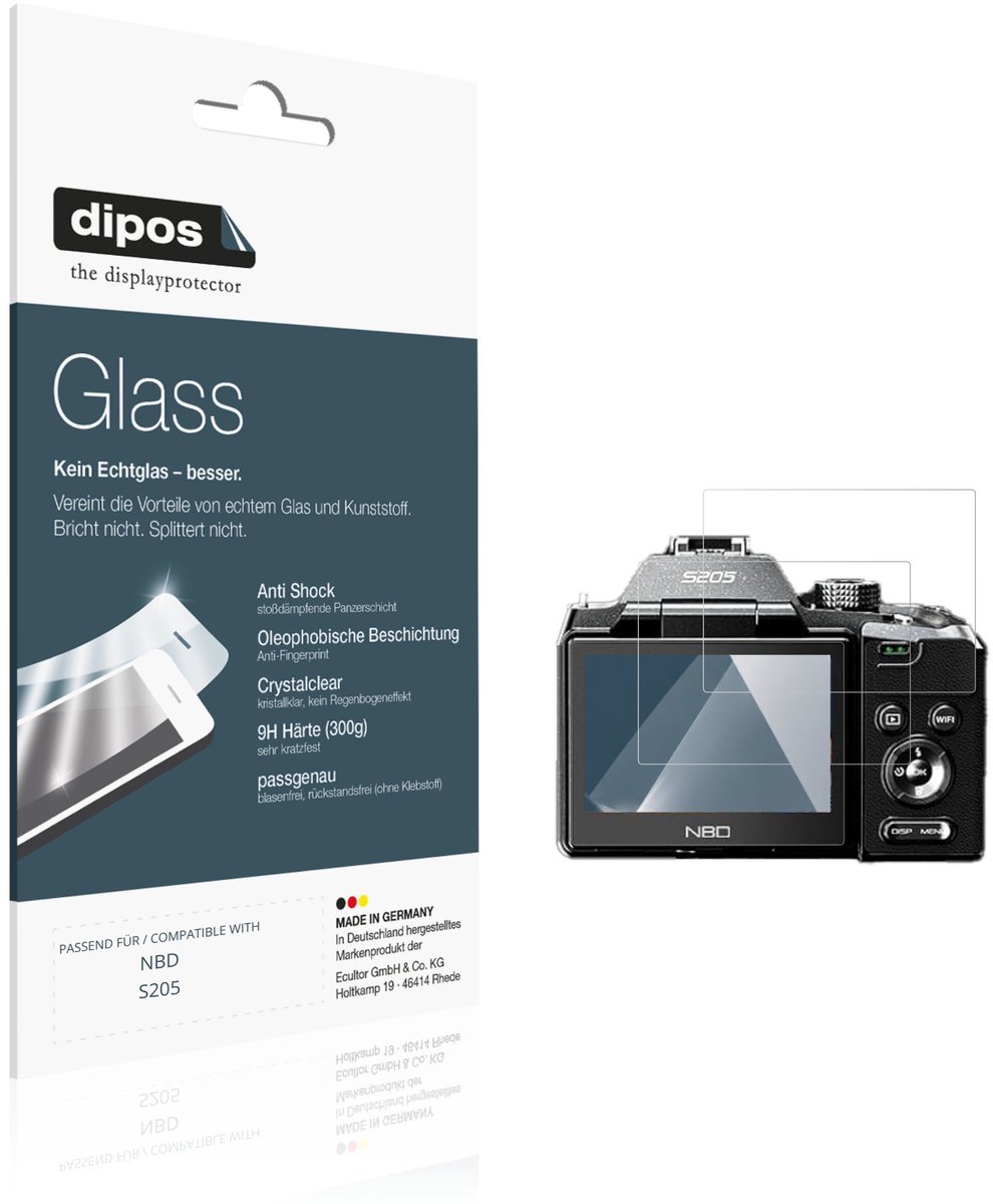 dipos – 2x Pantserfolie geschikt voor NBD S205 | 9H Screenprotector