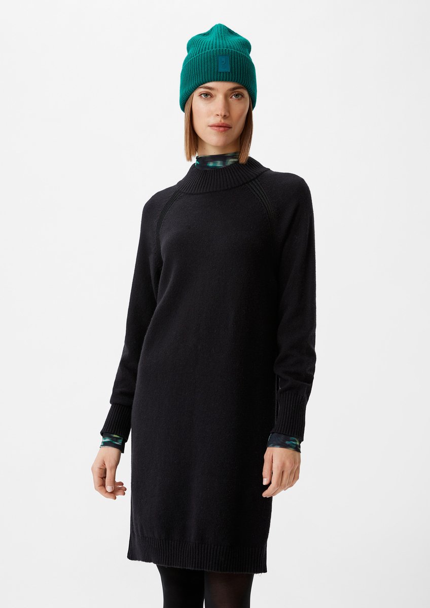 comma - female - Kurzes Strickkleid mit Rippblende