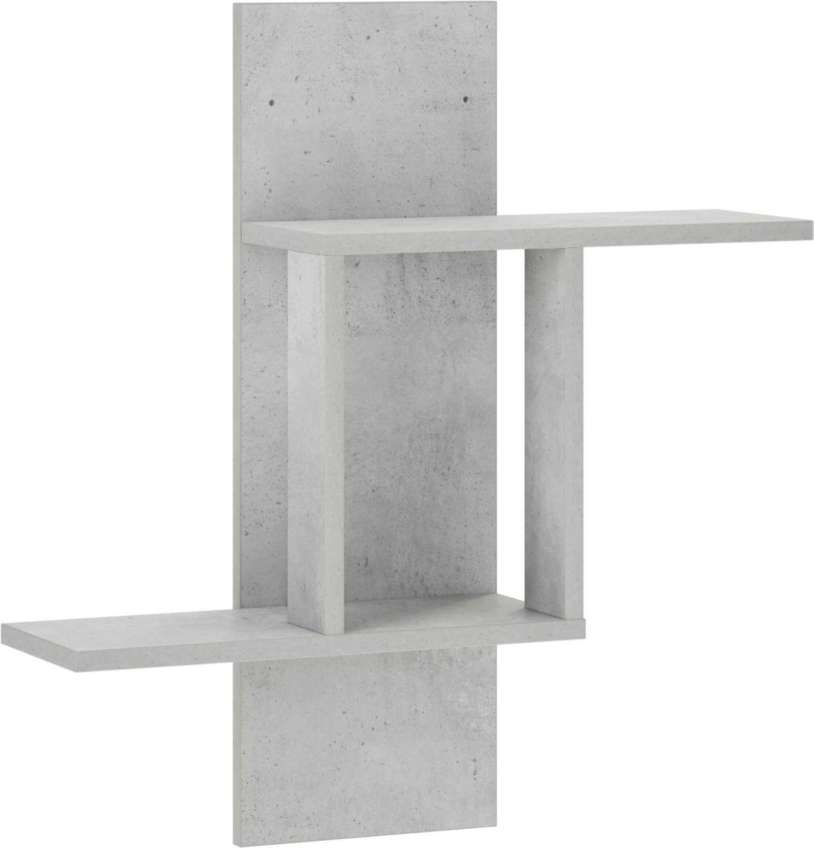 vidaXL Wandplank - Betongrijs - 59 - x - 17 - x - 63 - cm - Bewerkt - hout