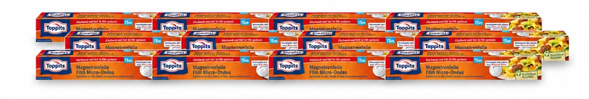 12 x Toppits – Magnetronfolie – 15 m - Voordeelverpakking - 12 stuks