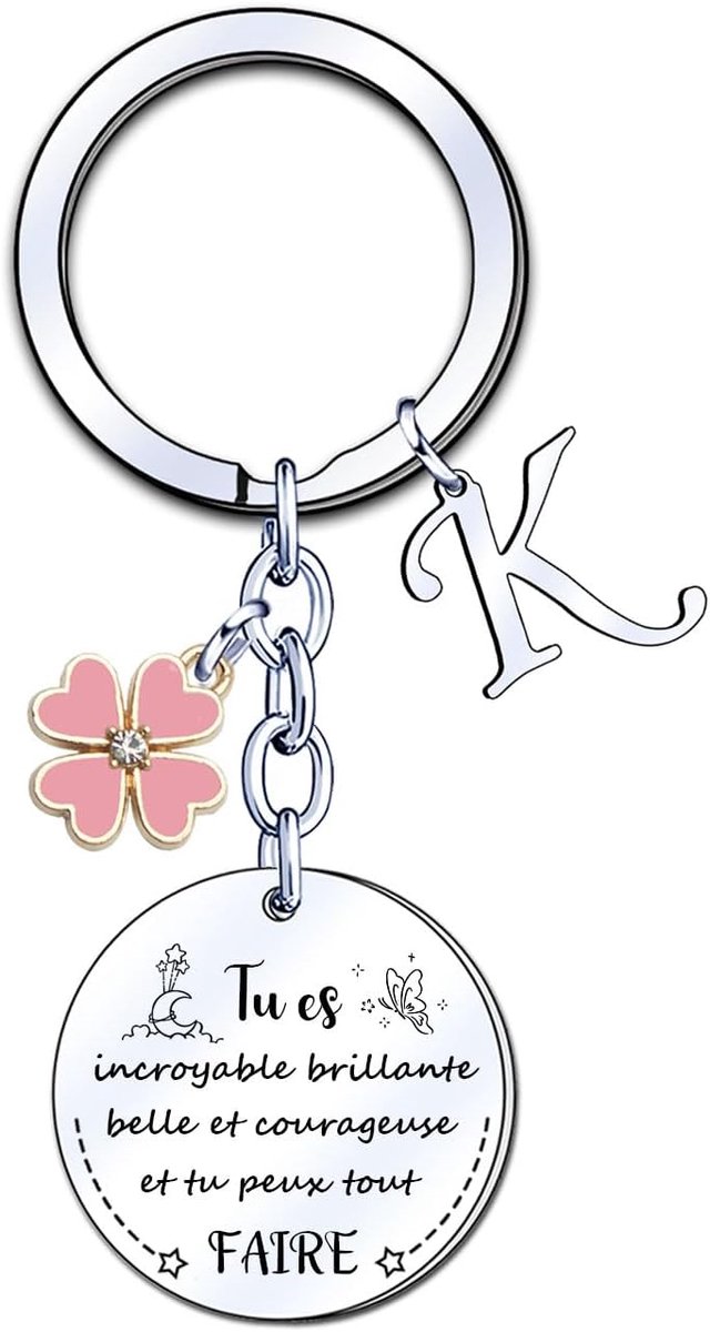 Brief Cadeau Vrouw Meisje Initiaal A-Z Zilver Sieraden Geschenken Geïnspireerd Kerstmis Verjaardag Voor Beste Vrienden, Je bent ongelooflijk glanzend mooi en moedig en je kunt
