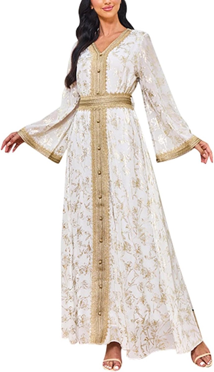 Abaya A21 Abaya moslim kleding jurk islamitische kaftan maxi-jurk Dubai islamitische jurk Ramadan feestelijk mode