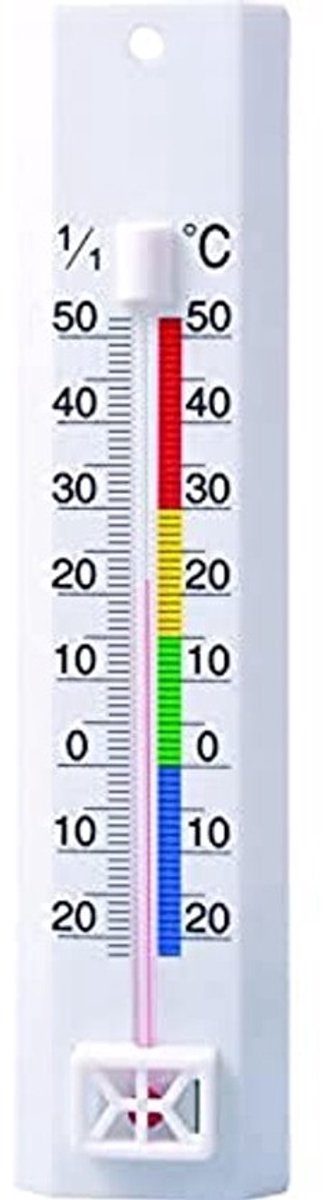 Thermometer voor Binnen en Buiten, Kleurgecodeerd, -20 °C tot 50 °C