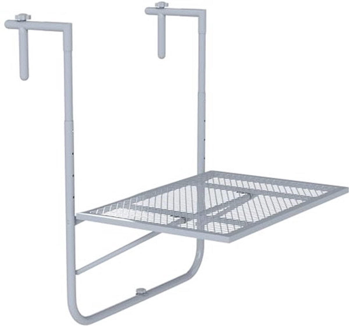 Verstelbare Inklapbare Balkonhangtafel - Metalen Wandmontage Bureau voor Terras en Tuin