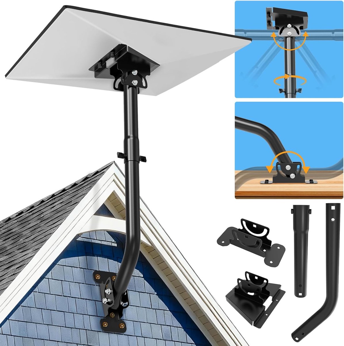3 houder 360° verstelbare wandhouder met Gen3-buisadapter voor Gen3 Star Link Internet Kit Satelliet