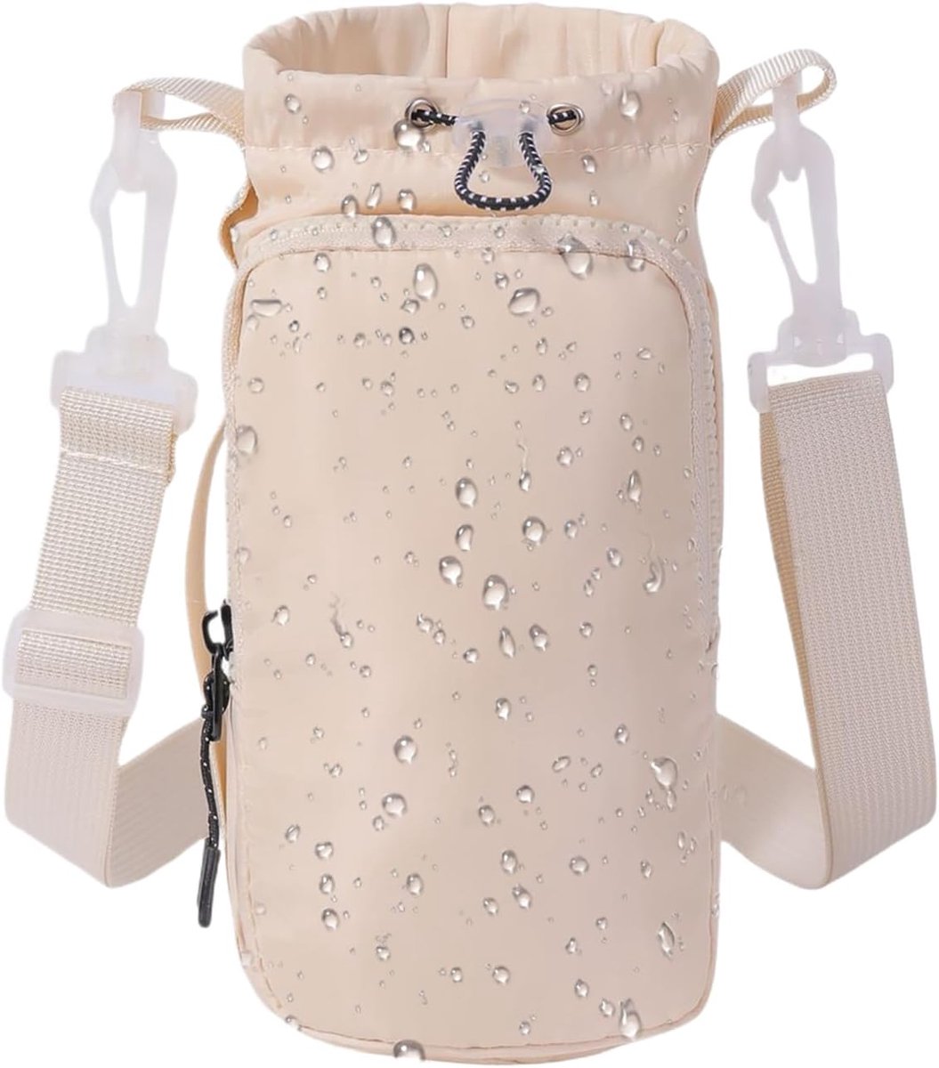 Verstelbare riem, polyester materiaal, flessentas, opbergtas, veilig bevestigingssysteem voor wandelen, reizen, kamperen