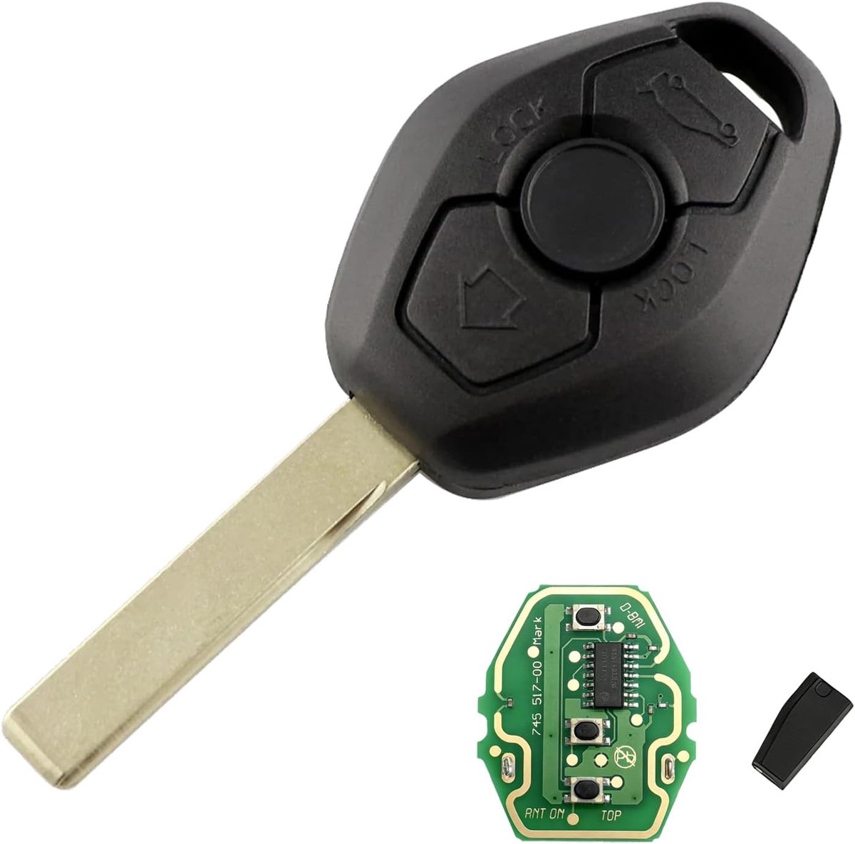 Horse 3 toetsen B M W auto afstandsbediening sleutel met 433Mhz ID44