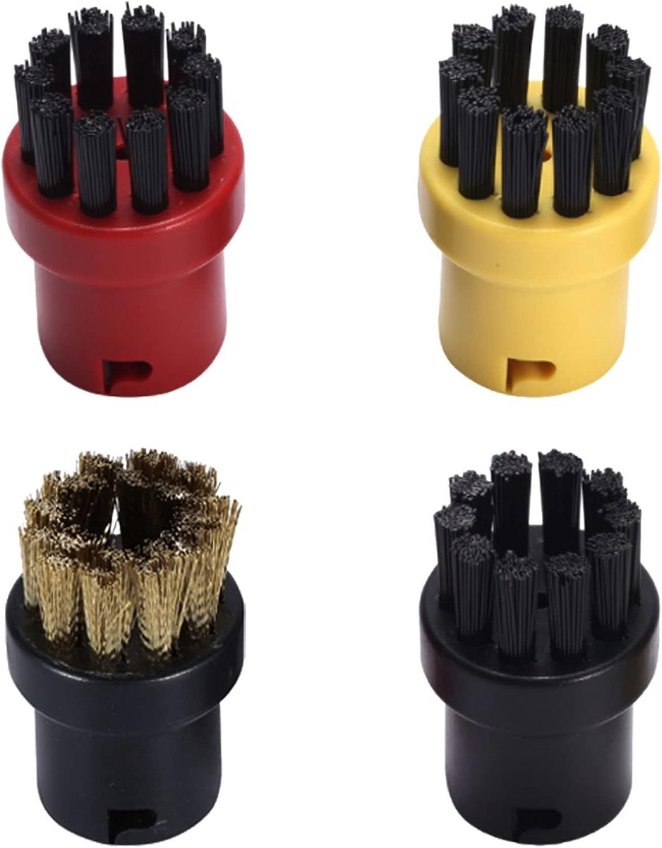 3 Stuks Ronde Borstels voor Stoomreinigers Rond Mondstuk voor Stoomreiniger Accessoires voor stoomreinigers Stoomreiniger Ronde Borstel voor Karcher Stoom Cleaner SC1 SC2 SC3 SC4 SC5 CTK10 etc