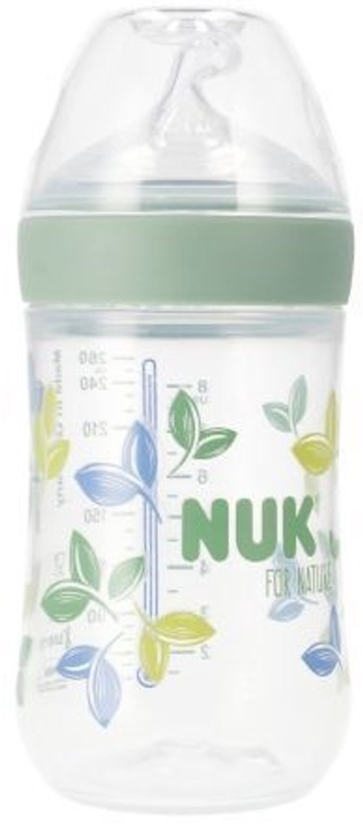 NUK For Nature babyfles 260ml met temperatuurindicator - Fles