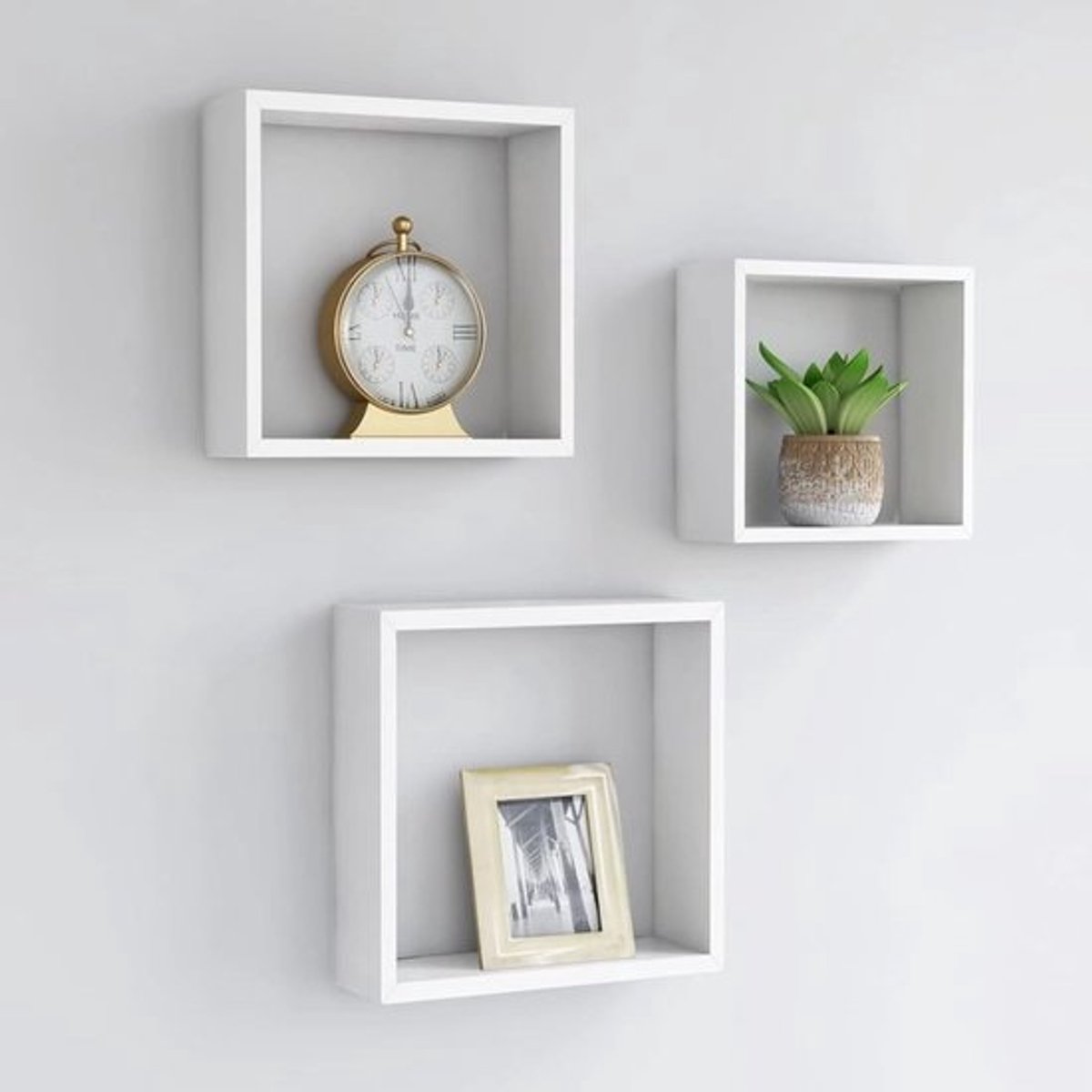 Wandschappen Kubus - Set van 3 - Wit