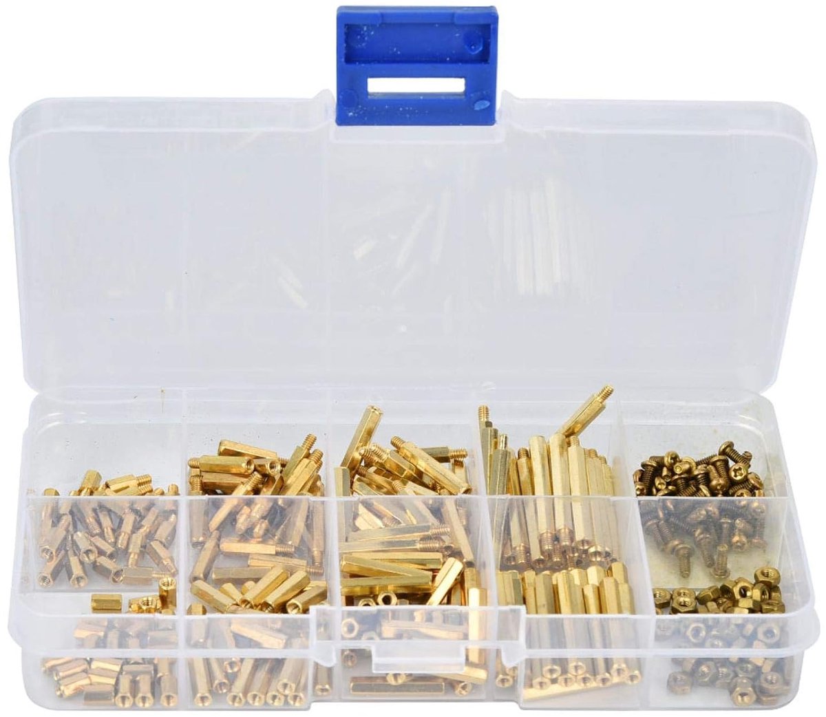320 stks Hex Standoff Messing M2 Type Spacer Standoff Moer Schroef Assortiment Set Man Vrouw