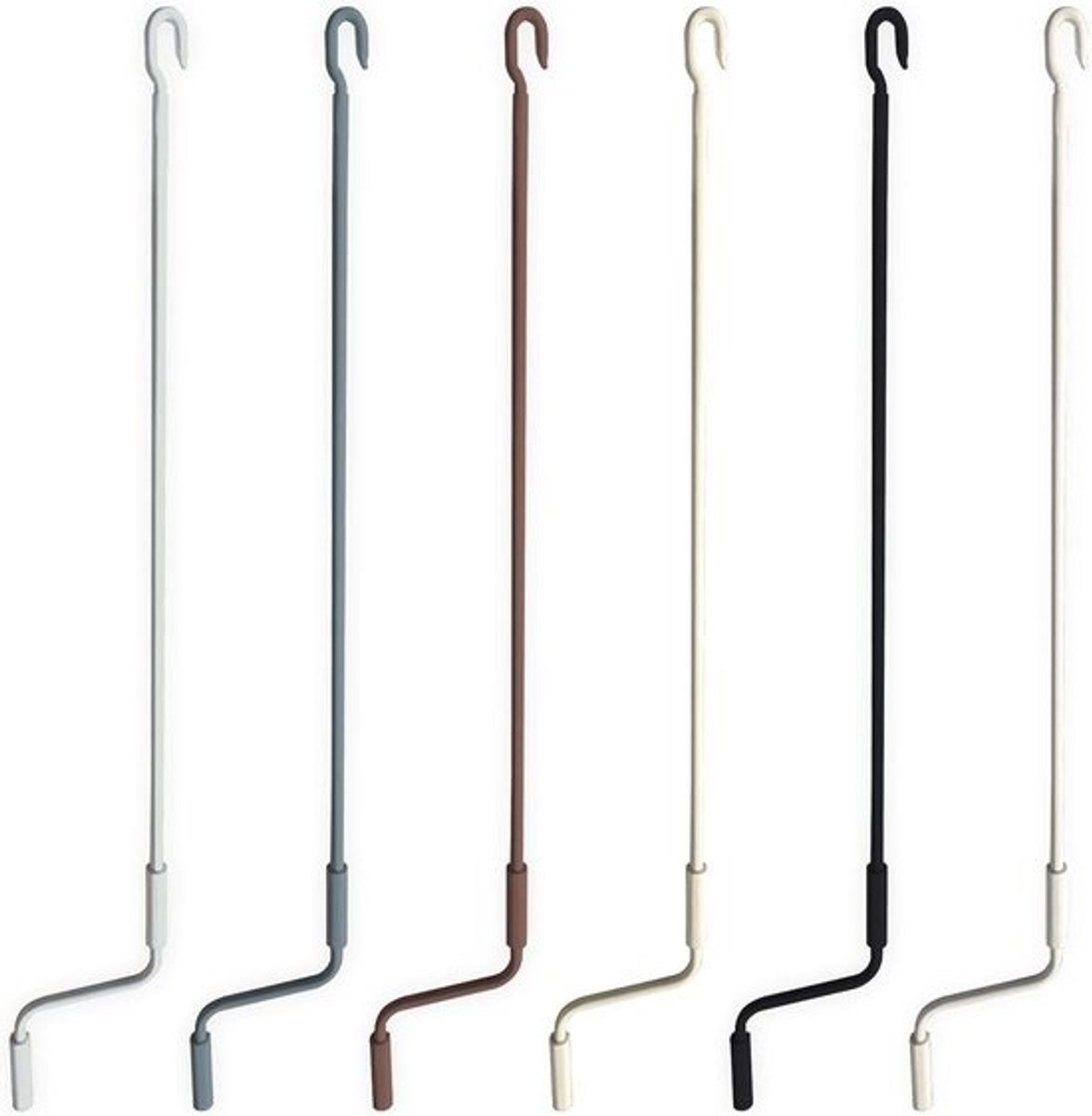 Bedieningsstang Zonnescherm - Zonneschermzwengel Stang - Zonnescherm Bedienen - Gegalvaniseerd Staal - 250 cm - Zwart