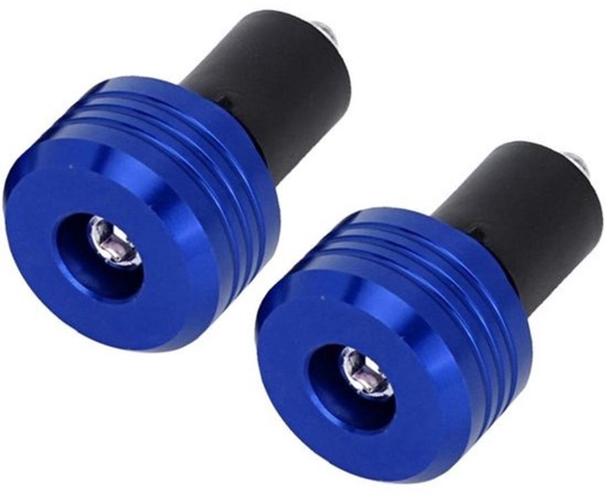 Stuuruiteinden voor motorfietsen - Kappen voor handvatten - Comfortabele grip - Aluminiumlegering - 22 mm stuurdiameter - Blauw