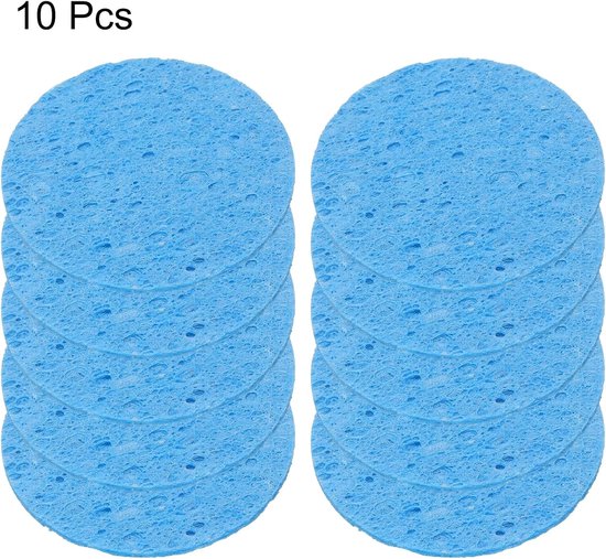 Solderdraad en Reinigingspons, 10 Stuks, 1,97 Inch, Vervangingspons voor Hoge Temperatuur, Ideaal voor het Schoonmaken van Loodpunttips, Blauw — afbeelding 2
