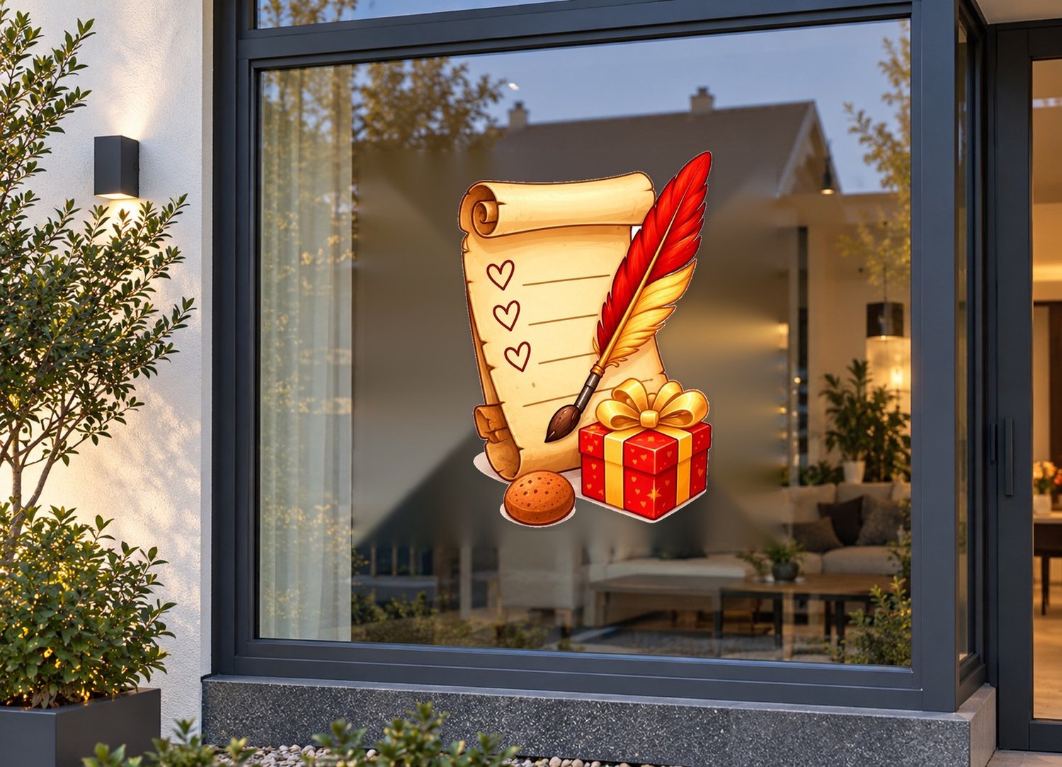 De Stickerman Sinterklaas Raamsticker 75cm Breed Herbruikbaar Weerbestendig (V20) Multi