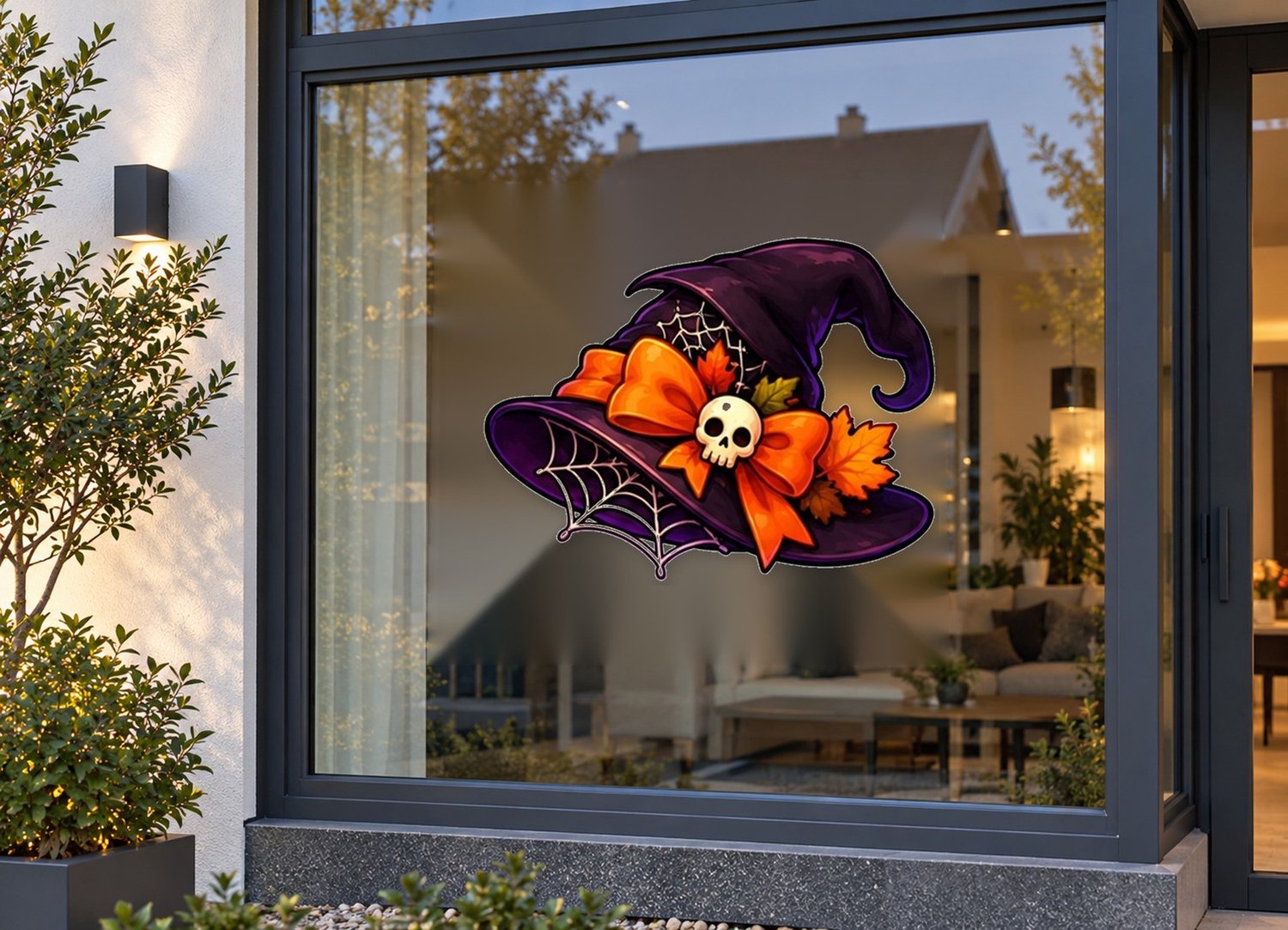 De Stickerman Halloween Raamsticker 100cm Breed Herbruikbaar Weerbestendig (CV9) Multi