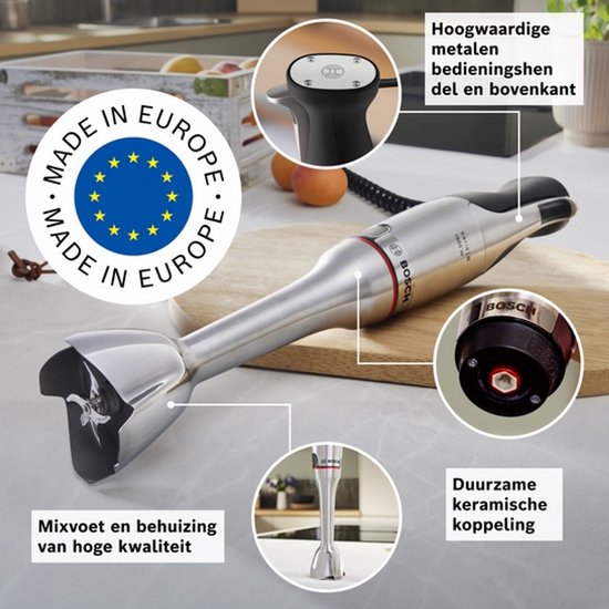 Bosch Serie 8 MSM8M936 blender Staafmixer 1500 W Zwart, Roestvrijstaal van Bosch — afbeelding 5