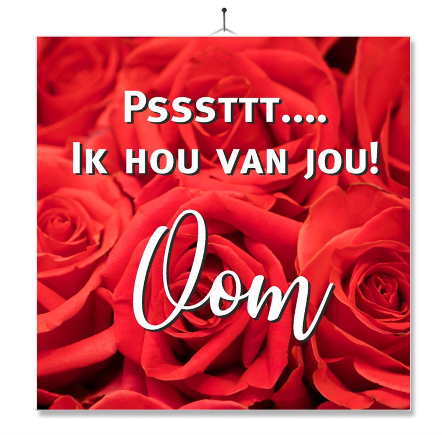 MC Living Tegel Met Opdruk | Kado | Cadeau | Psssttt…. Ik hou van jou! Oom Multi-Color