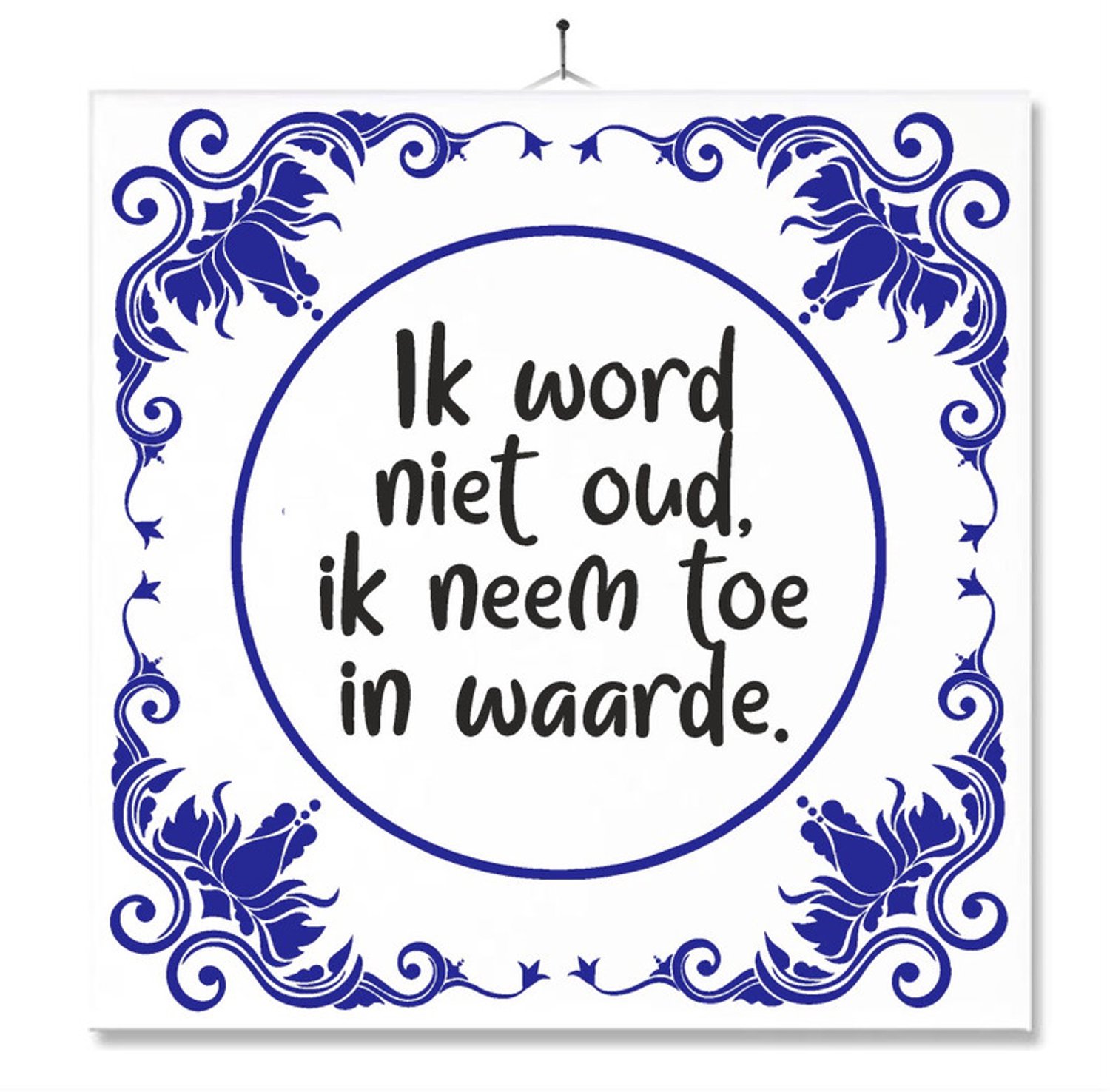 MC Living Tegel Met Opdruk | Grappig | Humor | Verjaardag kado | Ik word niet oud, ik neem toe in waard Multi-Color