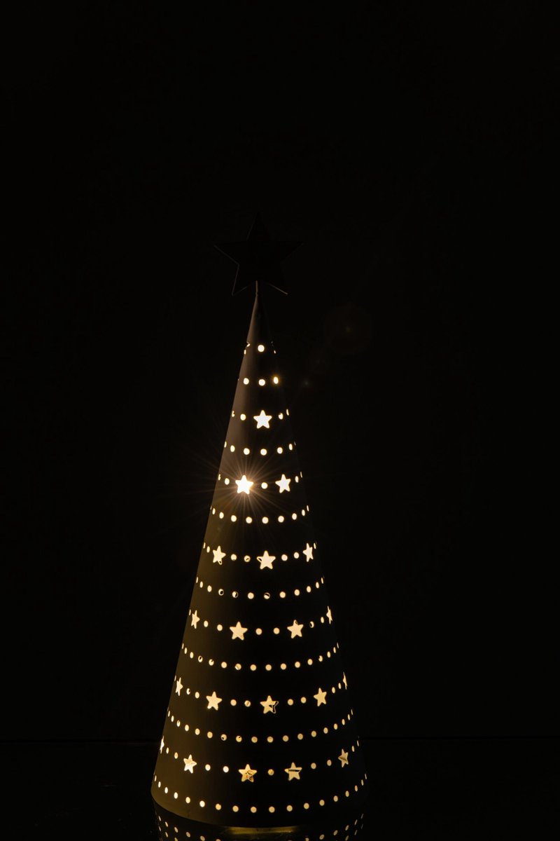 J-Line Ledkerstboom - ijzer - wit - small