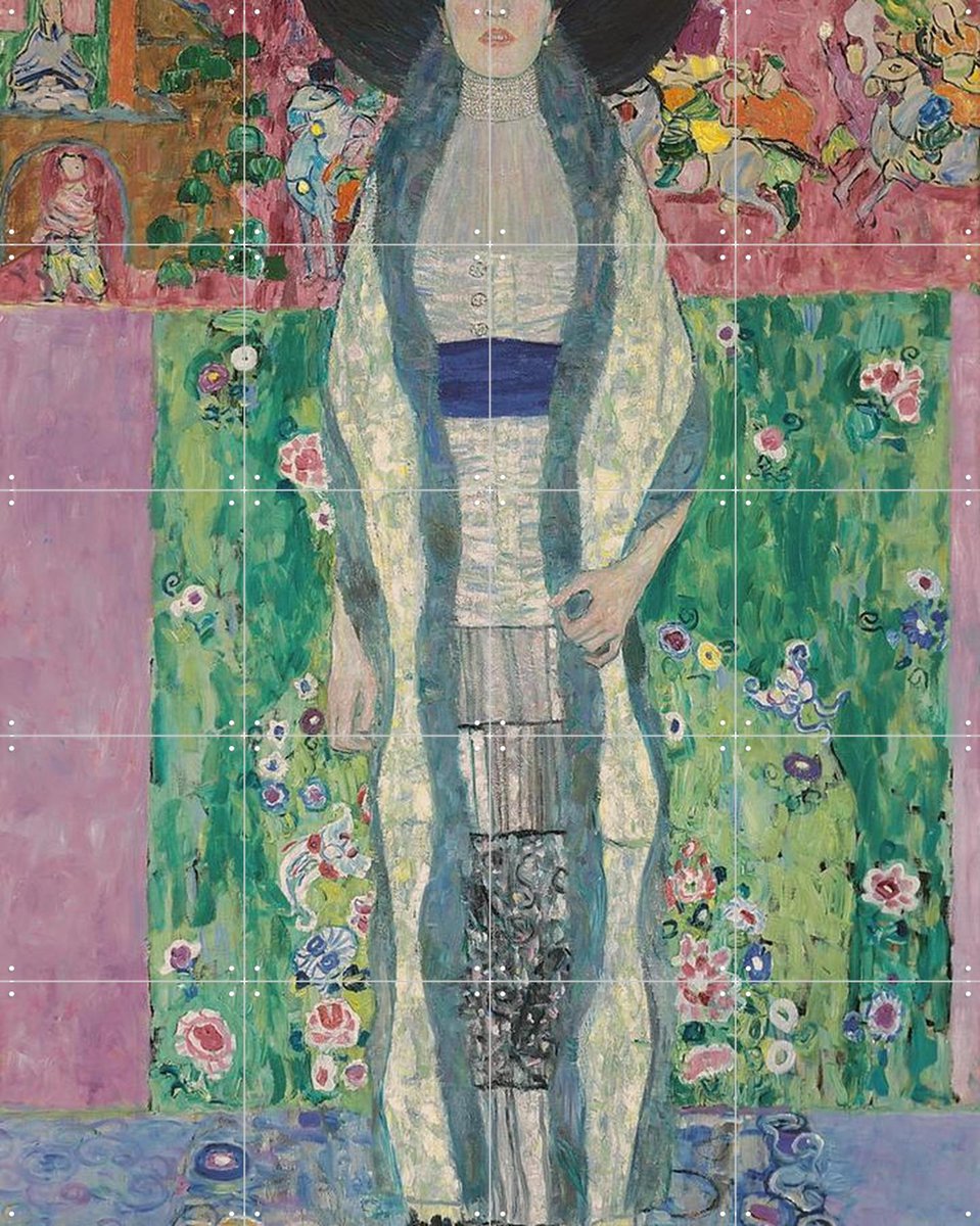 IXXI Portrait of Adele Bloch-Bauer II, Gustav Klimt & Bridgeman Images - 80 x 100 cm - Gratis ophangtool - Grote wanddecoratie en posters - Klassiek