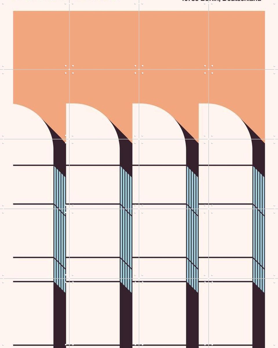 IXXI Bauhaus, Florent Bodart - 80 x 100 cm - Gratis ophangtool - Grote wanddecoratie en posters - Bauhaus, Geometrische Kunst, Illustraties, Grafisch