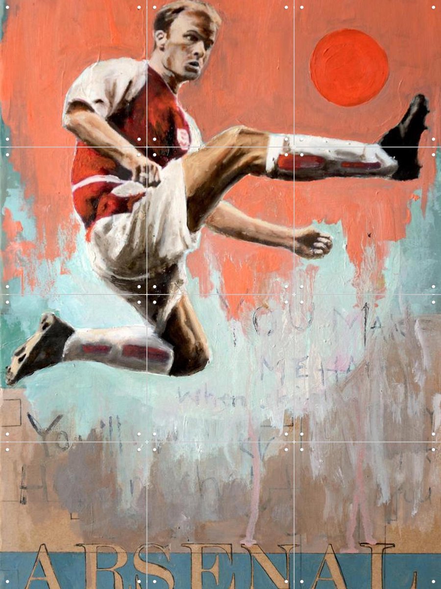IXXI One Love Arsenal, David Diehl - 60 x 80 cm - Gratis ophangtool - Grote wanddecoratie en posters - Gemengde Technieken, Illustraties, Grafisch