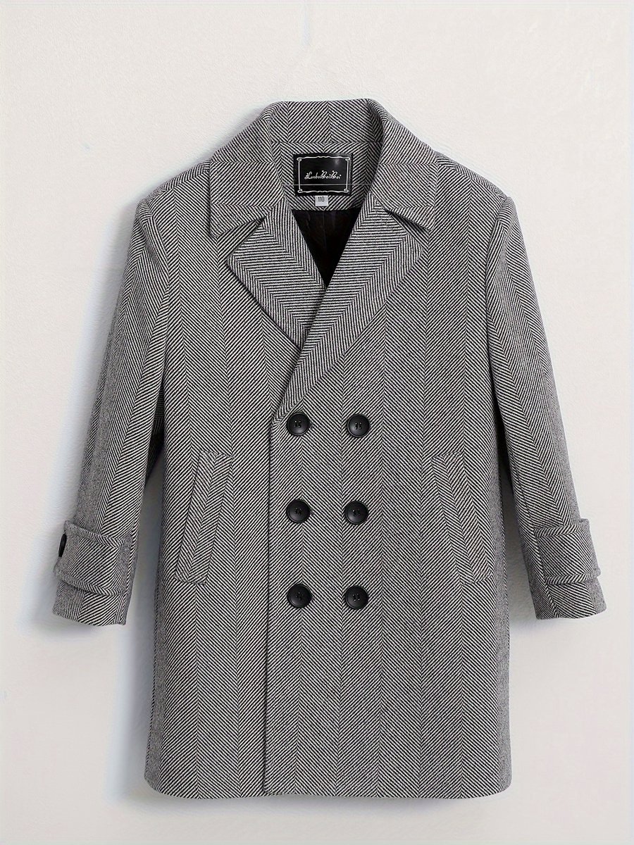 Currero Mantel Jongens Tussenmantel Jongen Winter Jas Mantelpakje Trenchcoat Overjas Overcoat Winterjas 5-6 Jaar Beige