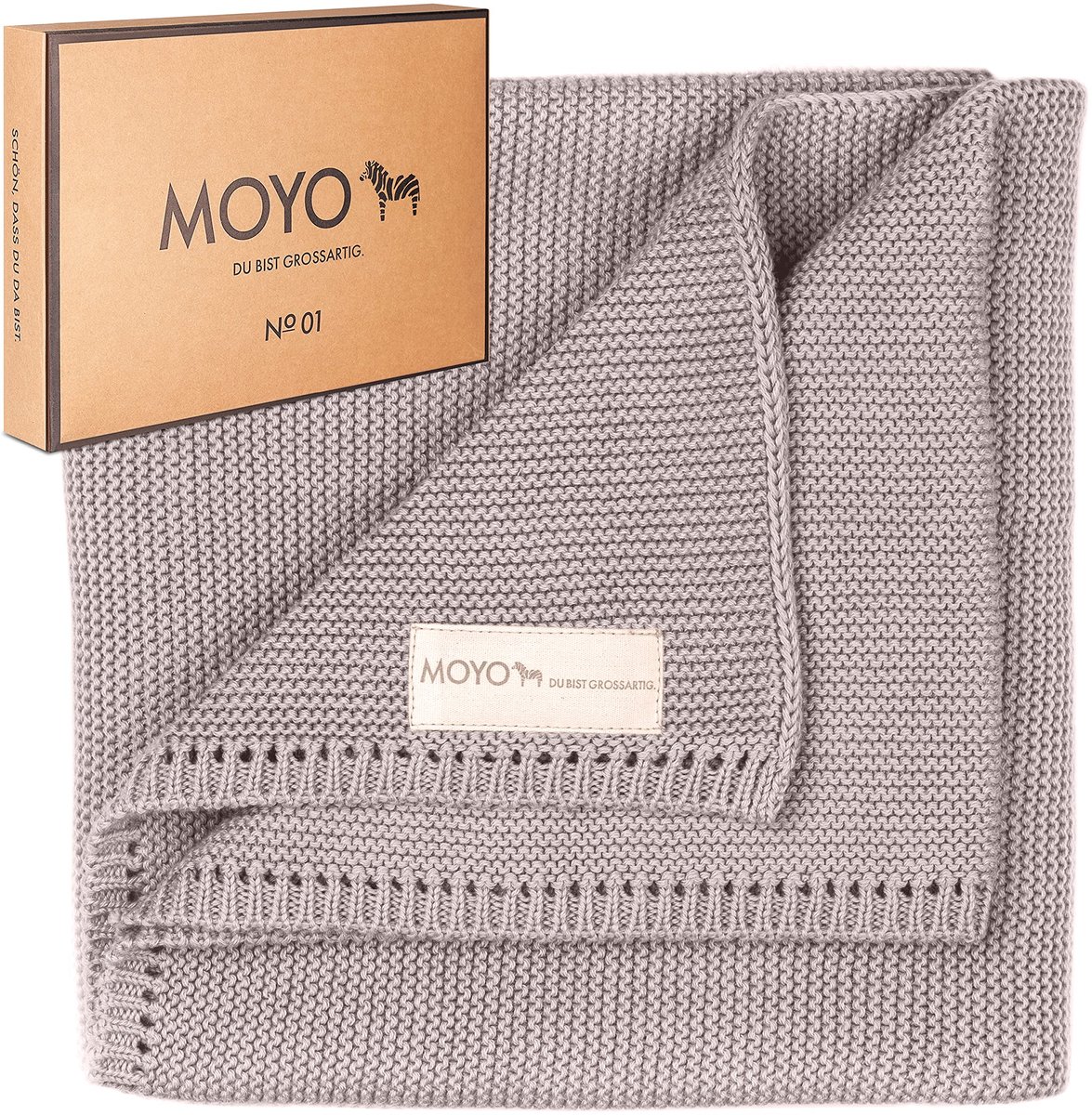 MOYO Babydeken, fantastische babydeken, katoen (100% biologisch, GOTS), 100% klimaatneutraal, ademende babydeken - ShopVlot