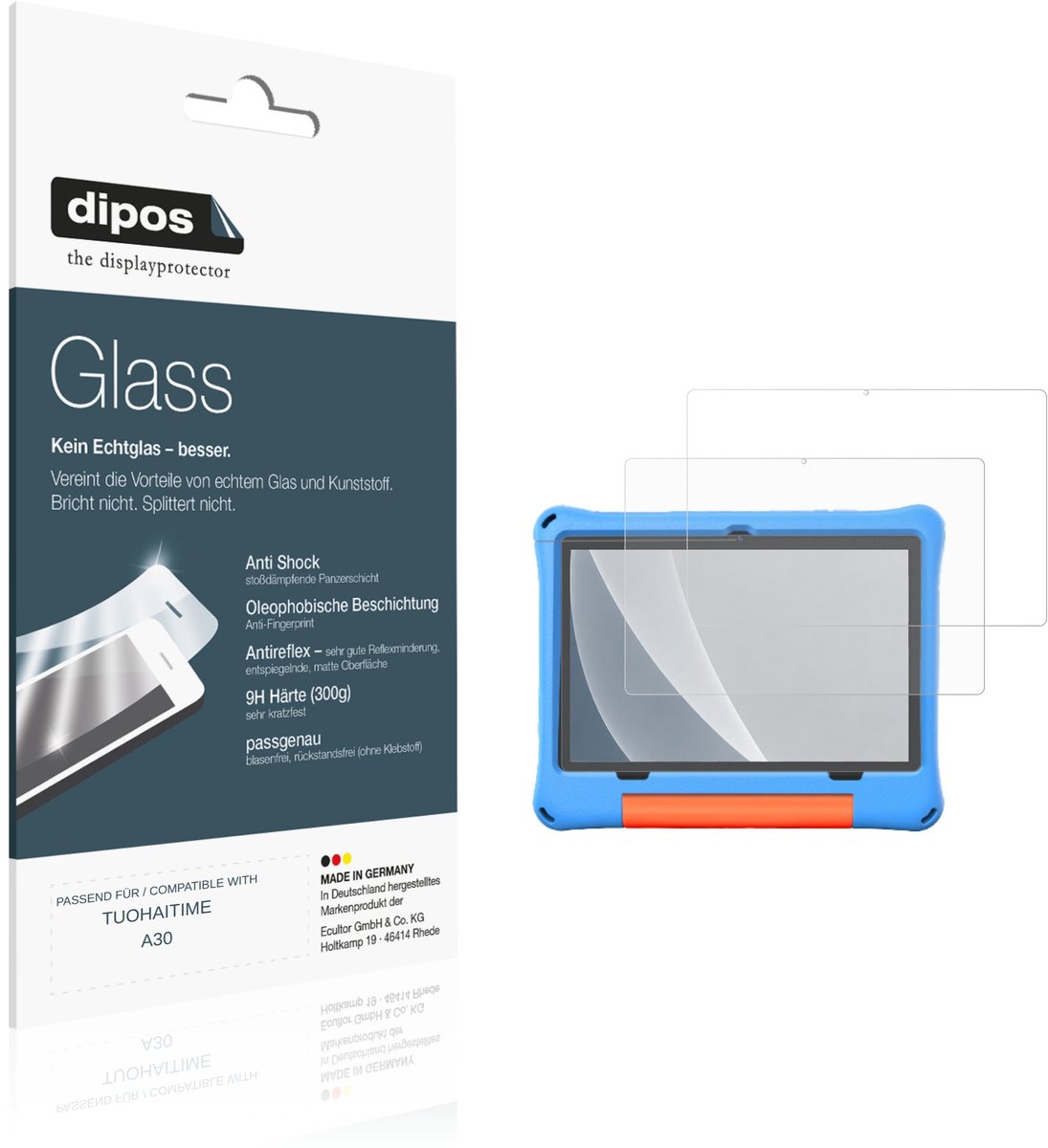 dipos – 2x Matte Pantserfolie geschikt voor TUOHAITIME A30 | 9H Screenprotector