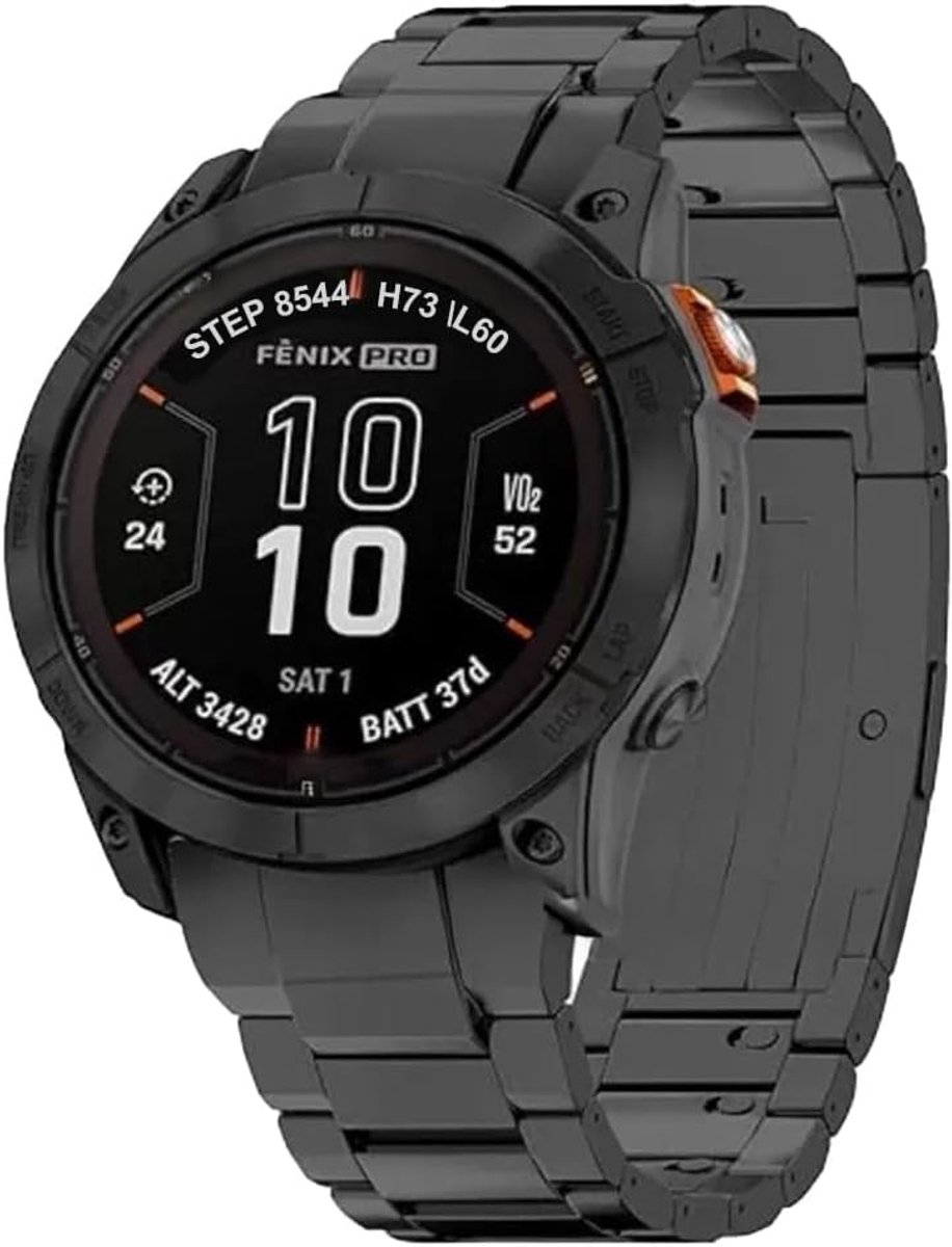 Geen gereedschap nodig, 26 mm titanium metalen horlogeband voor Tactix 8 51 mm/Instinct 3 50 mm/Fenix ​​8 51 mm/7X - ShopVlot