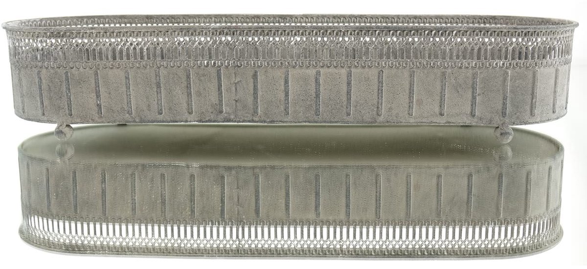 POSIWIO plantenschaal L grijs vintage stijl 51x16cm