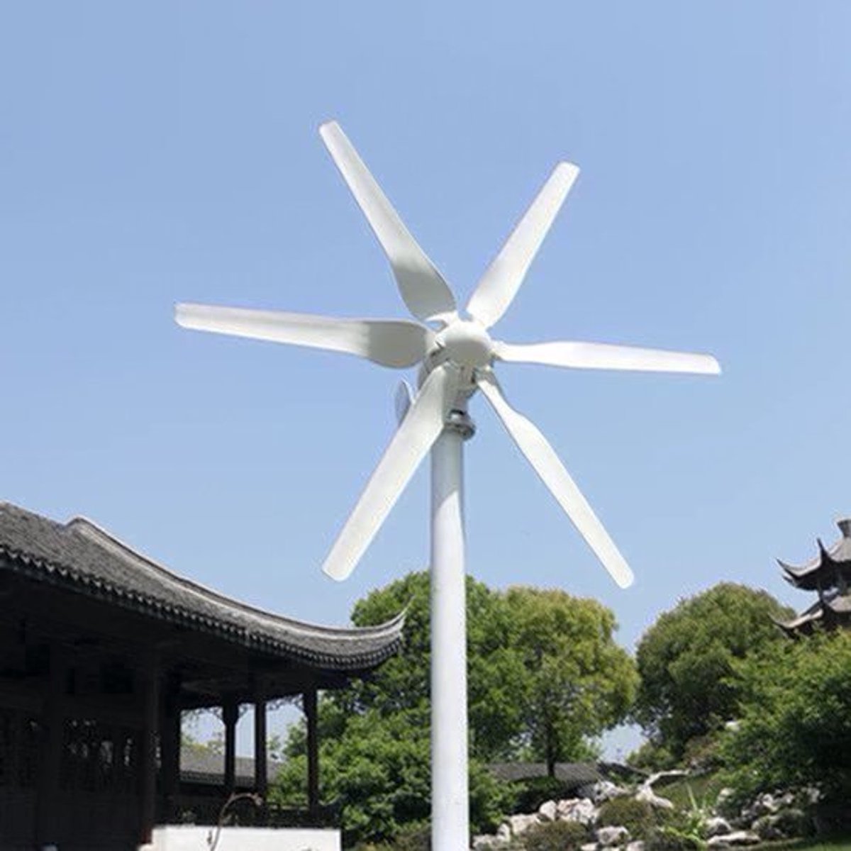 3000W Verticale Windturbine – Windgenerator – Windmolen – Windenergie Generator – Off-Grid Turbine 12V DMPPT Controller – Geruisloos Ontwerp – Aluminium Behuizing