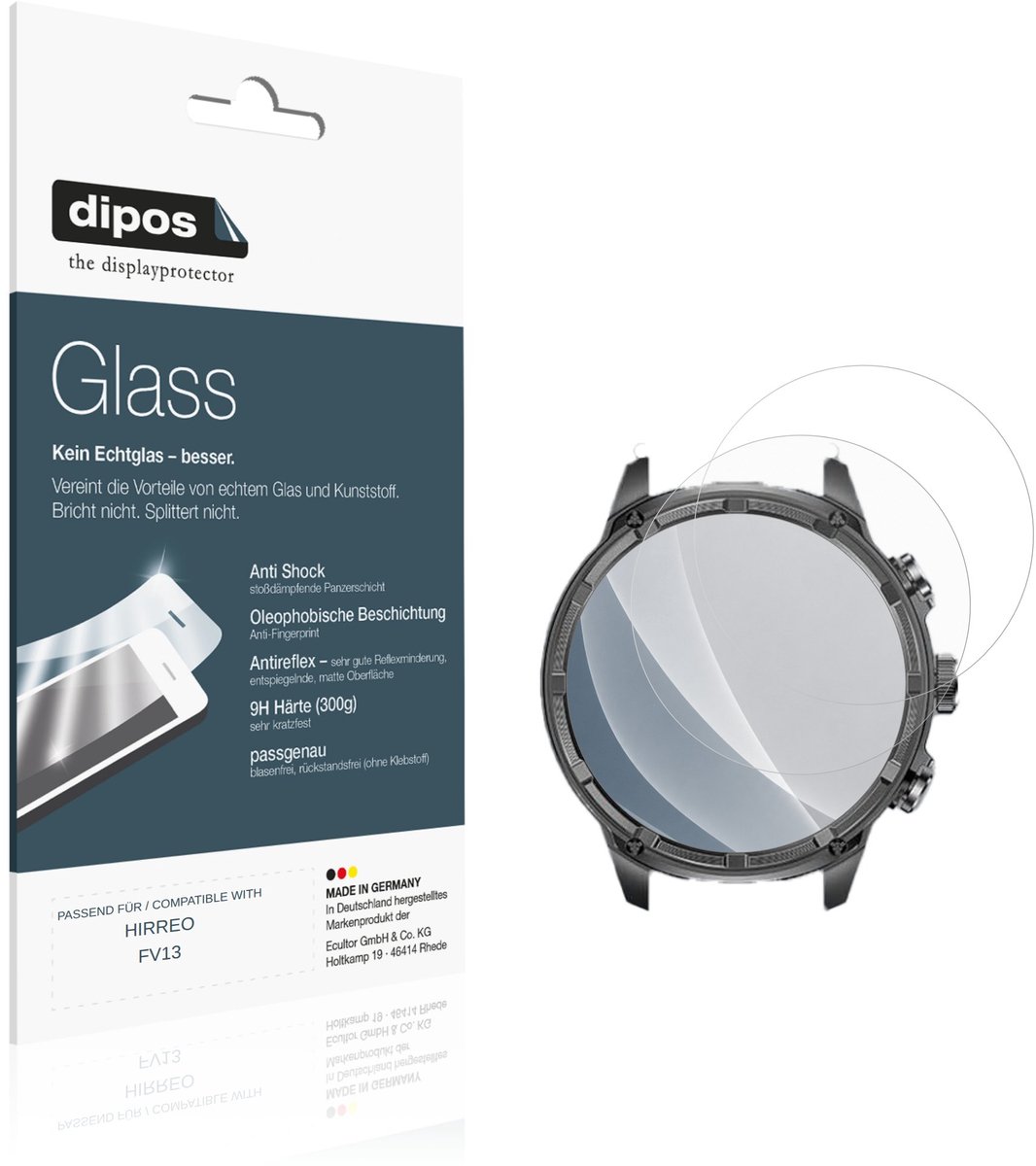 dipos – 2x Matte Pantserfolie geschikt voor HIRREO FV13 | 9H Screenprotector
