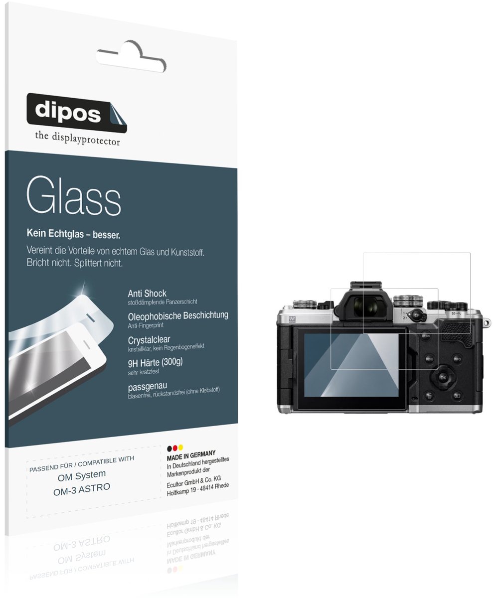 dipos – 2x Pantserfolie geschikt voor OM System OM-3 ASTRO | 9H Screenprotector