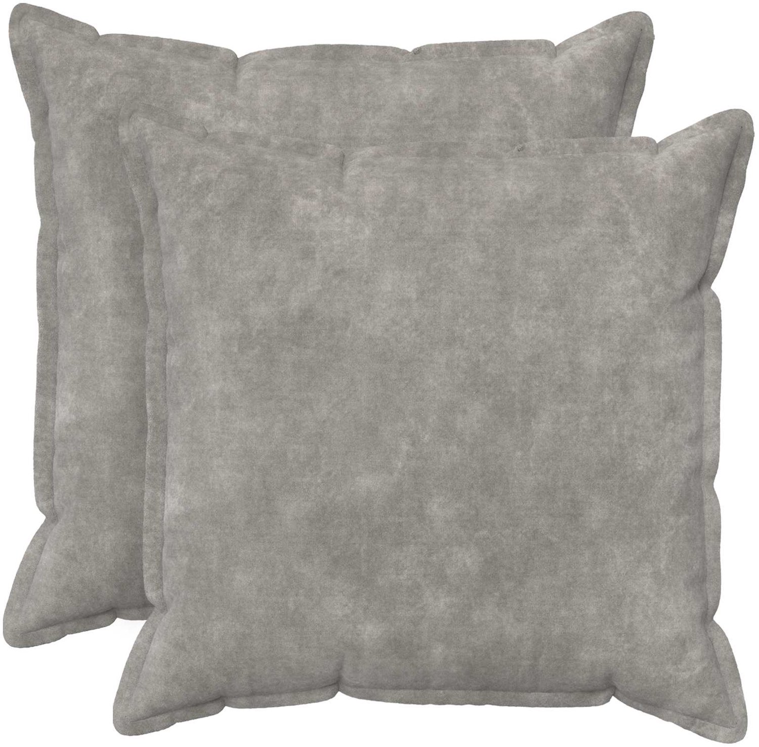 vidaXL Dekenkussen - 2 - st - HOUTEN - Lichtgrijs - 60 - x - 60 - cm - Microfiber - Fleece