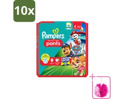 10 x Pampers – Luierbroekjes – Baby Dry Pants Paw Patrol Maat 4 – 25 Luiers - Bulkverpakking - Baby luier - Douchemop - Luierbroek