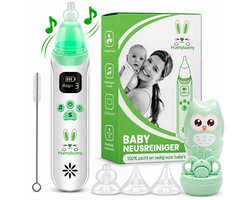 Hunnybunny - Elektrische Neusreiniger Baby - 3 Zuigstanden - 8 Muziekjes - Inclusief 4-delig Verzorgingssetje