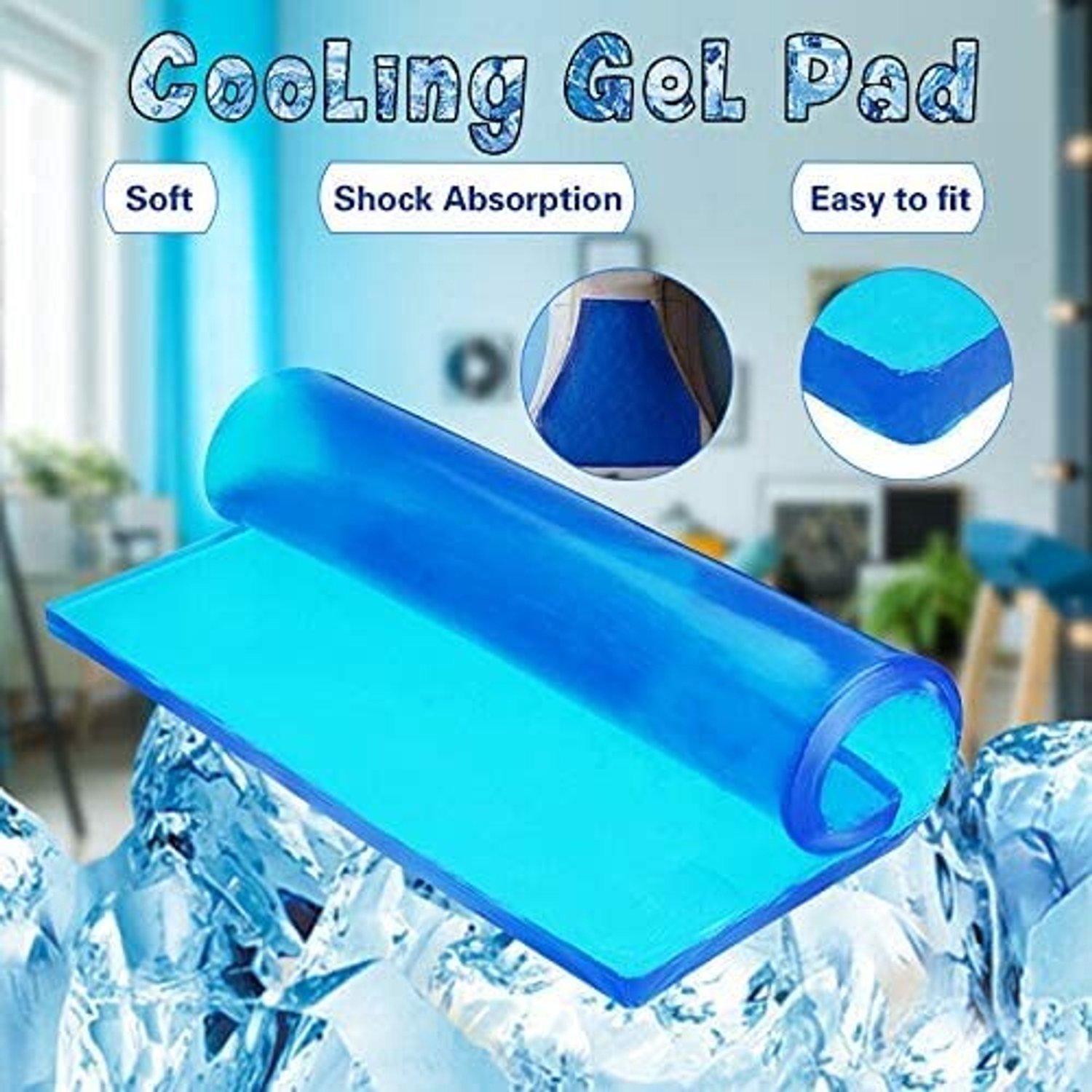 Zadelpad Schokabsorberend - Zitkussen Orthopedisch - Motorfiets Zadel Kussen - DIY Gel Kussen - 25x25x1 cm - Hoogwaardig Materiaal